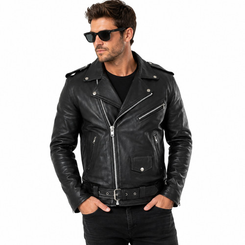 Men motorcycle leather - men's,
