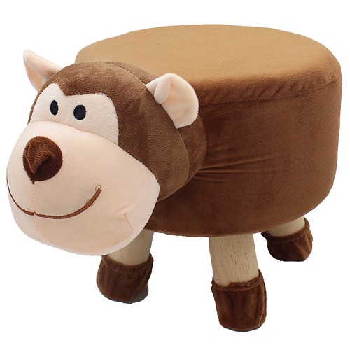Monkey animal pouffe wood foot - monkey,