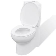 Modern WC Ceramic Comfort Height Toilet Home Bathroom Corner Toilet White R1B0