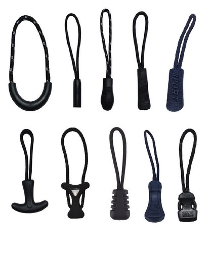 Black replacement zip puller - replacement,