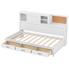 COSTWAY Daybed Frame with 3