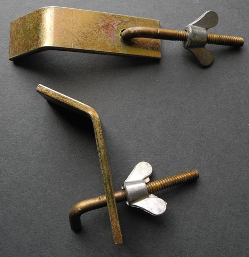 Vintage basin clamps - x,