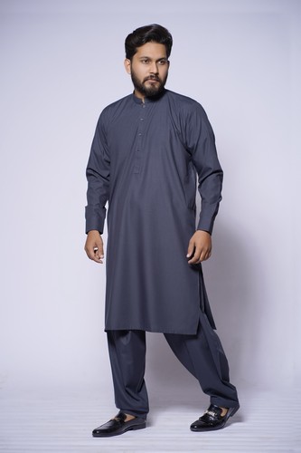 Dark grey men shalwar - grey,