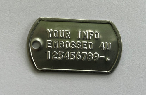 Custom embossed pet tag - custom, id