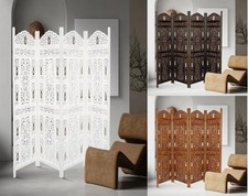 4 Panel Carved Room Divider