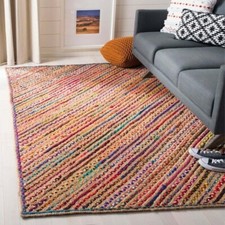 Rug Jute Rectangle Carpet Area