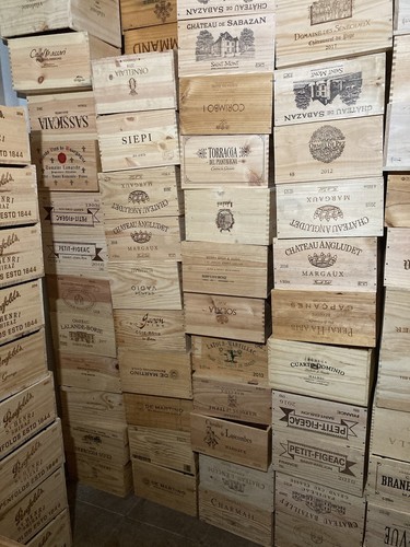Wooden wine box crate - box,