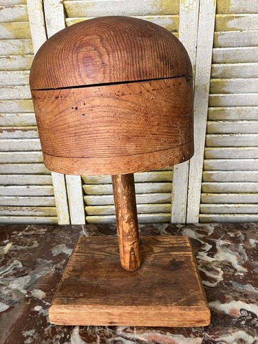 Vintage pine milliner block - vintage,