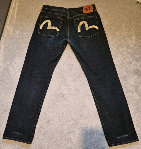 Evisu dark blue denim jeans - dark,