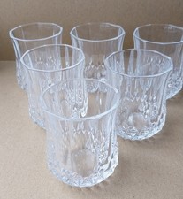 New Set 6 Cut Glass Cristal