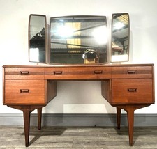 Fabulous Refinished Mid Century Teak Dressing Table Butilux Furniture 1960's