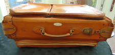 Vintage 1940s TRAVALITE Leather Gentleman's Suit Carrier / Suitcase #623047