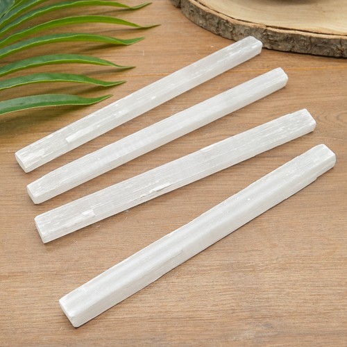 Large raw selenite wand stick - raw,