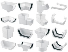 Floplast White Square Gutter Fittings and Pipe Fittings | Floplast