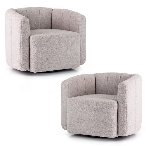 Upholstered swivel barrel - swivel,