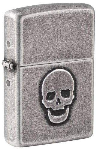 Stamped skull antique silver - skull,