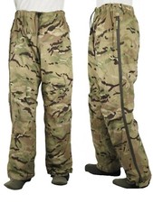 British Army Waterproof Lightweight Over Trousers MVP Goretex MTP Camo Surplus