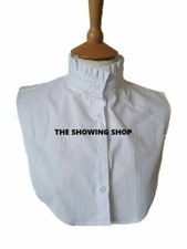 LEAD REIN SHOWING -   FALSE HIGH FRILLED COLLAR BIB WHITE