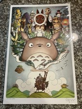 11x17 Totoro Mononoke Lithograph Signed By Chrissie Zulo