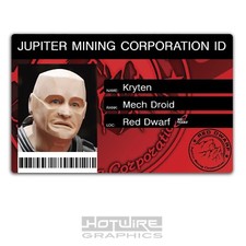Plastic ID Card (TV Series Prop) - Kryten Driod RED DWARF Jupiter Mining Corp