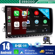 For VW GOLF 5 6 Touran EOS Car Stereo Radio CarPlay AI Voice GPS FM with Camera