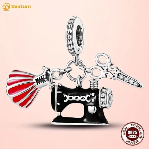 Vintage sewing machine dangle - machine,