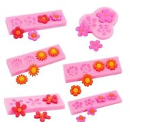 Flowers Silicone Mold Baking Tool, Sugar Crafts, Cake Decor, Fondant 4 Designs