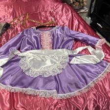Lilac satin SISSY~MAIDS ADULT