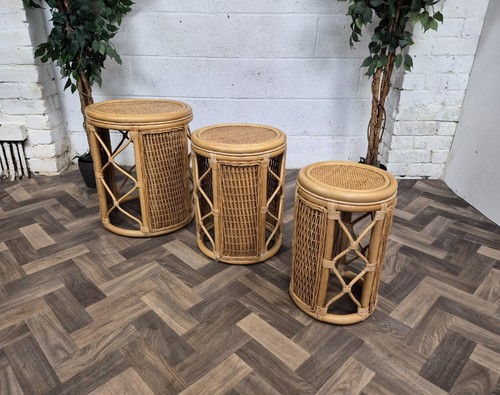 Vintage round bamboo - round,