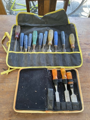 Job lot wood - lot, chisels