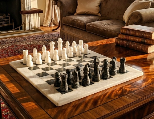 Marble chess set - set,, gift