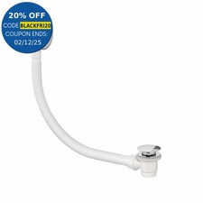 Bathroom Pop up Bath Tub Waste & Overflow Plug Chrome Standard Modern