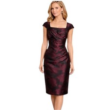 Alexon Dress Burgundy Black