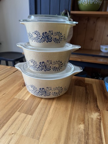 Vintage pyrex homestead brown - vintage,