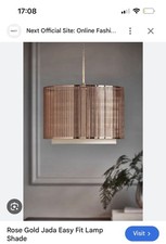 Next Jada Easy Fit Ceiling Shade Rose Gold