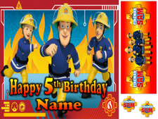 FIREMAN SAM INSPIRED 8" SQUARE