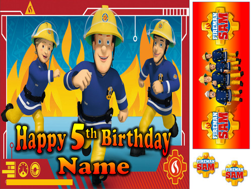 Fireman sam inspired square - sam, 8"