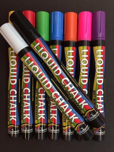 Liquid chalk 5mm - pen, rainbow