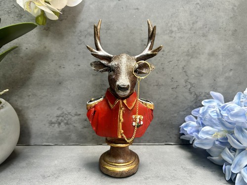 Stag bust ornament - stag, resin