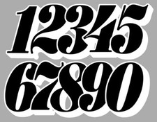 RACE RACING NUMBERS DRIFT JDM MOTO CROSS STICKER STICKER NU017