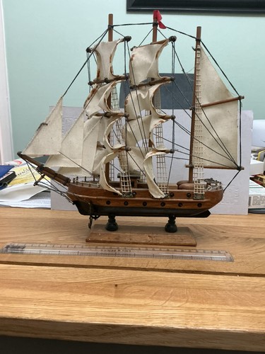 Wooden sailing ship stand - wooden,