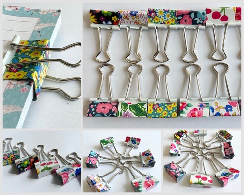 25mm foldback clips flower - 25mm,