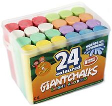 24 Coloured Chalks For Kids