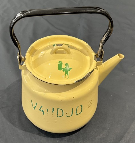 Vintage enamel kettle - kettle, tea