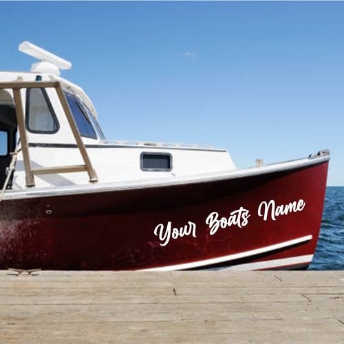 Personalised boat name sticker - personalised,