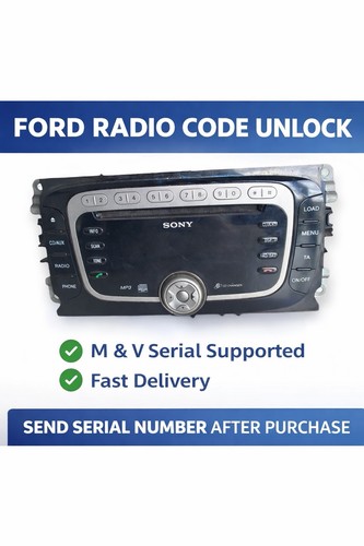 Ford serial radio code - m, v