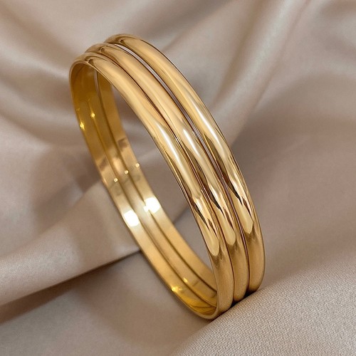 3pcs glossy 18k - 3pcs, gold