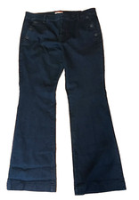 Tommy Hilfiger Jeans Women's 16 Blue Denim Dark Wash Flare Mid Rise NWOT 38 x 33