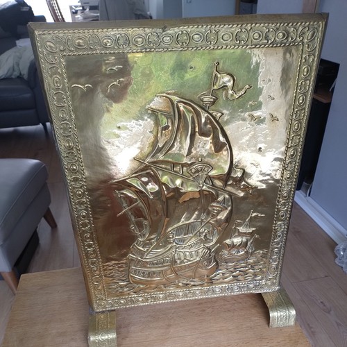 Brass victorian ship - victorian,
