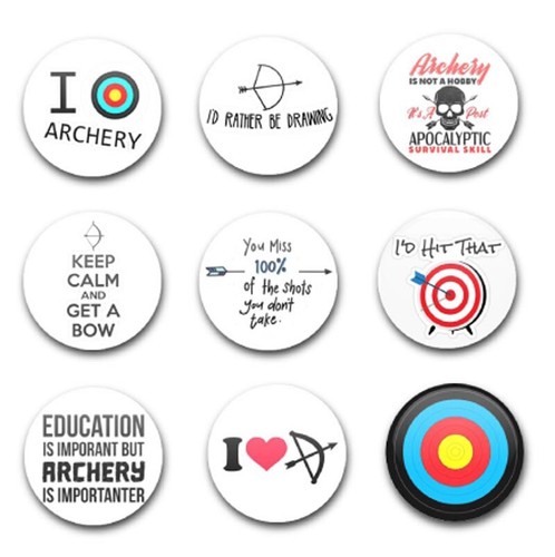 25mm inch button badges - 25mm, 1"